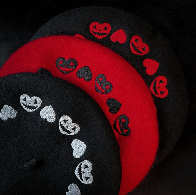 Valloween Embroidered Berets